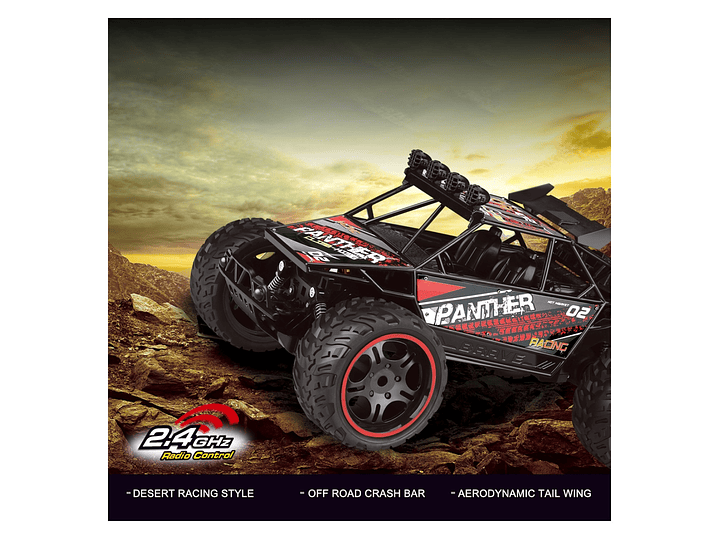 Auto Rally Racer Veloz Control Remoto 2.4G DBG1606R Rojo 4