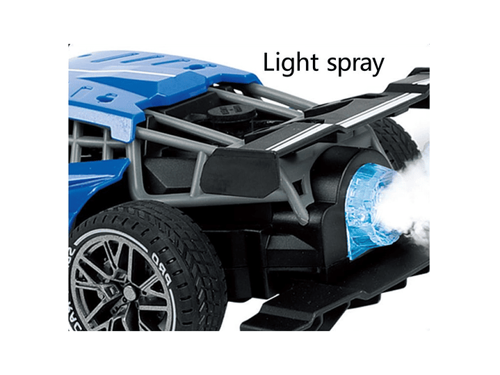Auto de Carrera RC Luces Música Lanza Vapor DBG1579BL Azul 3