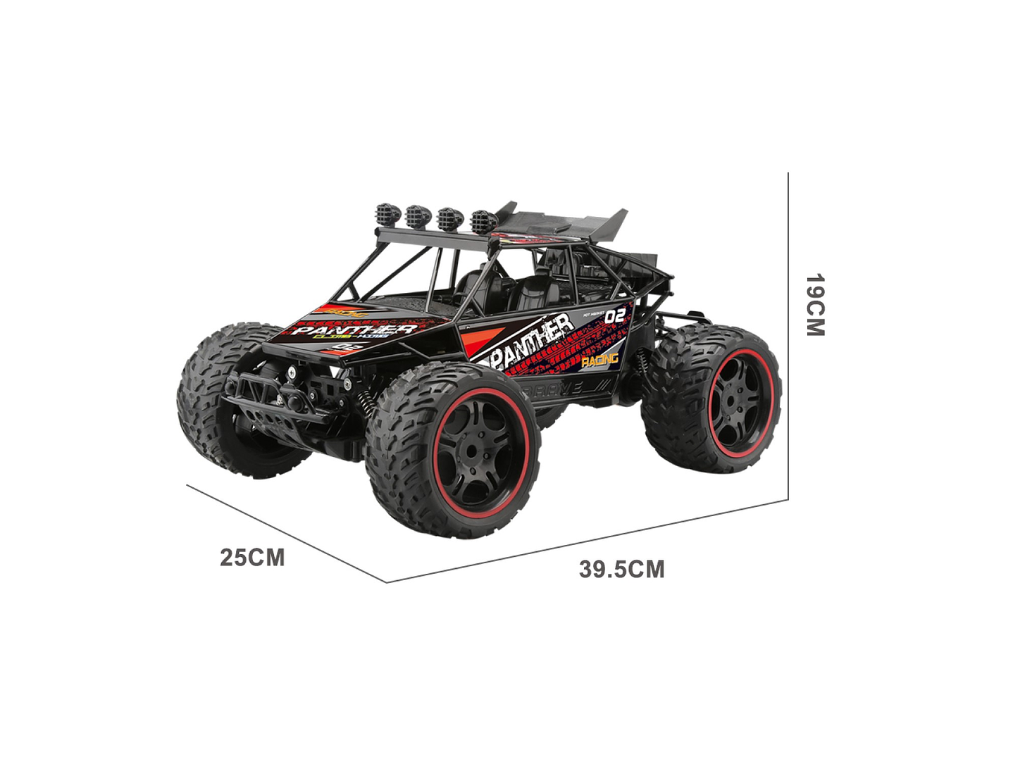 Auto Rally Racer Veloz Control Remoto 2.4G DBG1606R Rojo 6