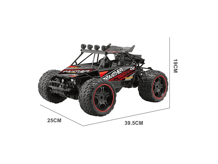 Auto Rally Racer Veloz Control Remoto 2.4G DBG1606R Rojo 6