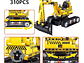 Set Bloques Armables Excavadora 310 Piezas DBG1440 - Miniatura 5