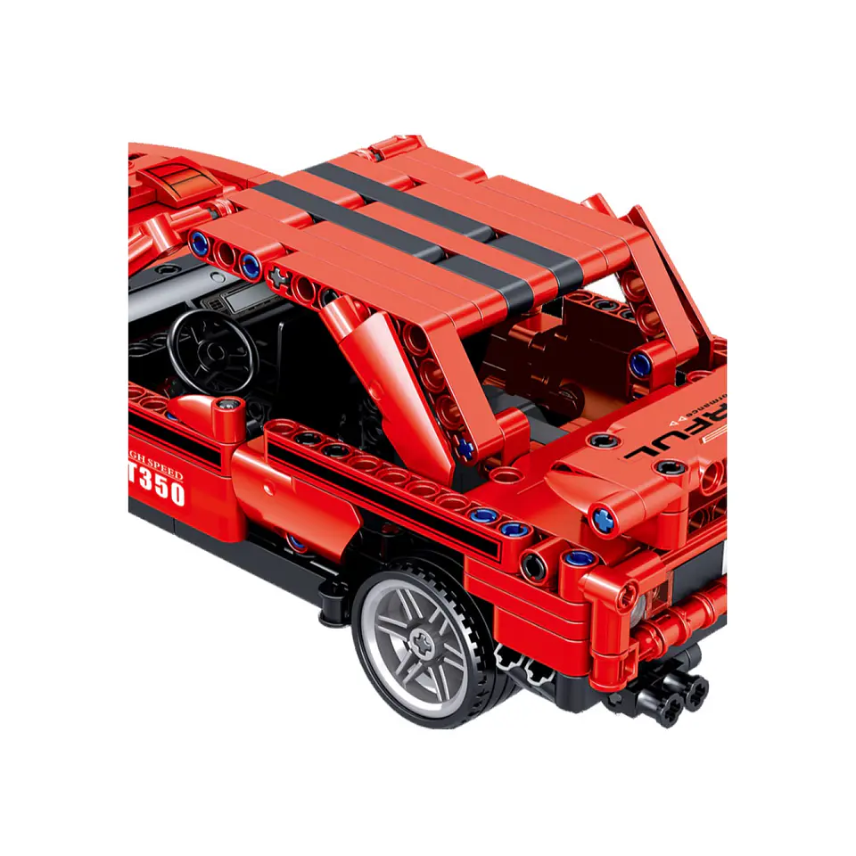 Set Bloques Armables Auto Deportivo Rojo 627 Pzas DBG1445 2