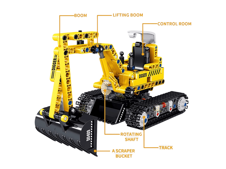 Set Bloques Armables Excavadora 310 Piezas DBG1440 6