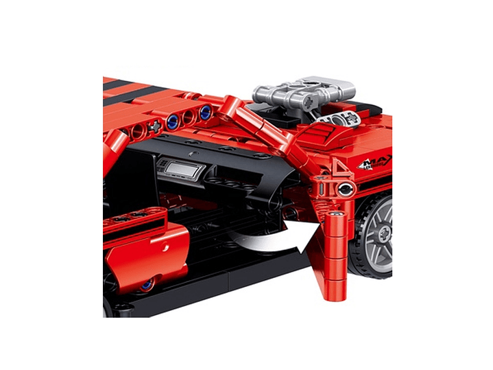 Set Bloques Armables Auto Deportivo Rojo 627 Pzas DBG1445 3