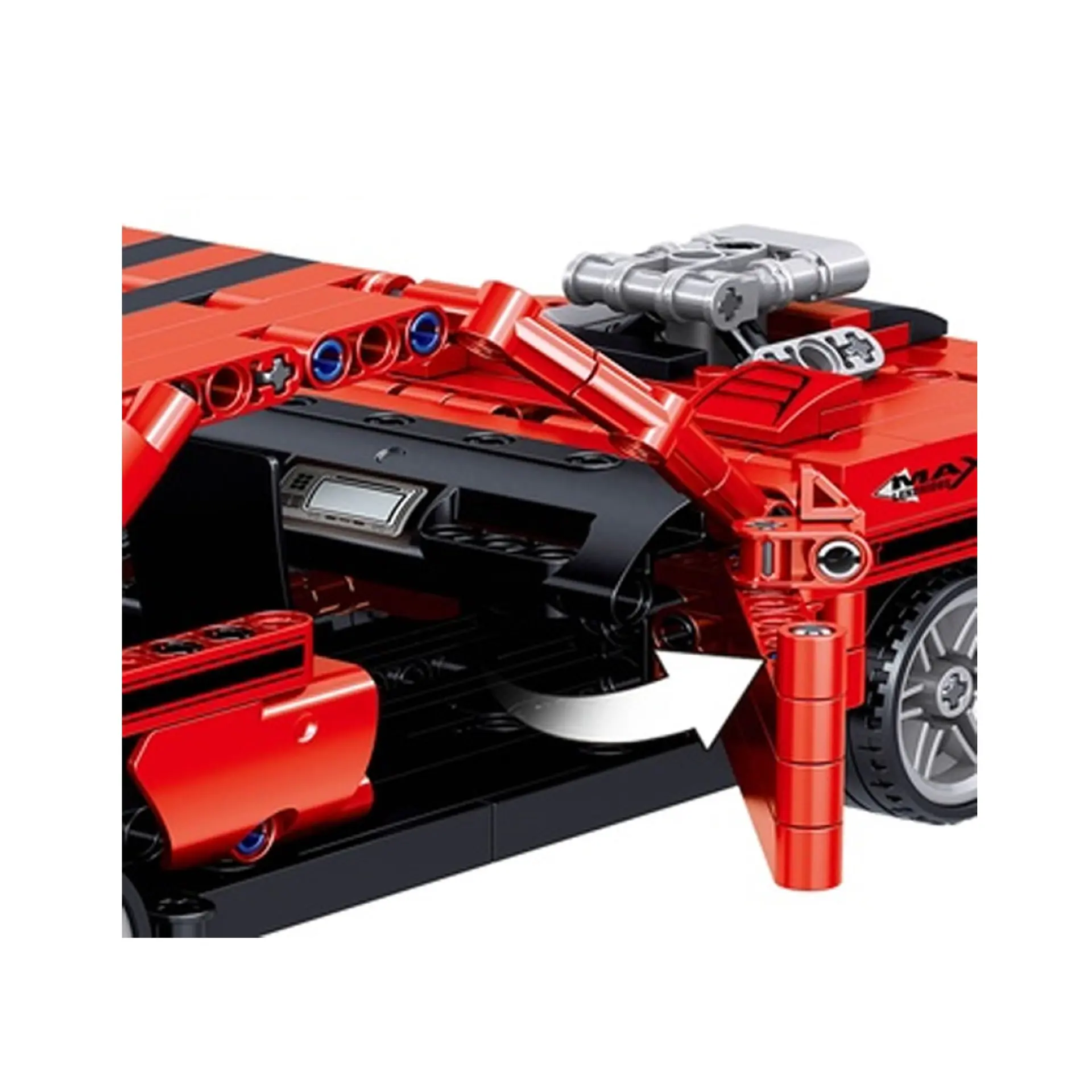 Set Bloques Armables Auto Deportivo Rojo 627 Pzas DBG1445 3