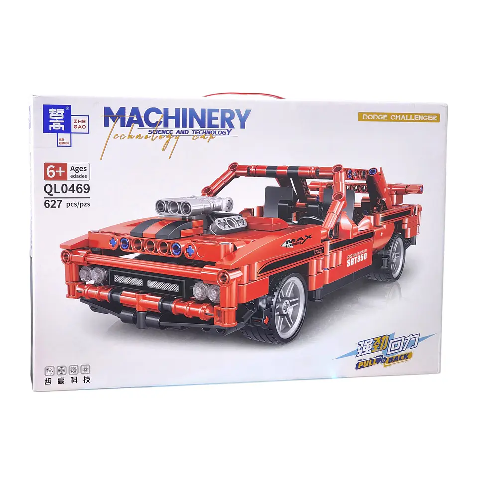 Set Bloques Armables Auto Deportivo Rojo 627 Pzas DBG1445 5