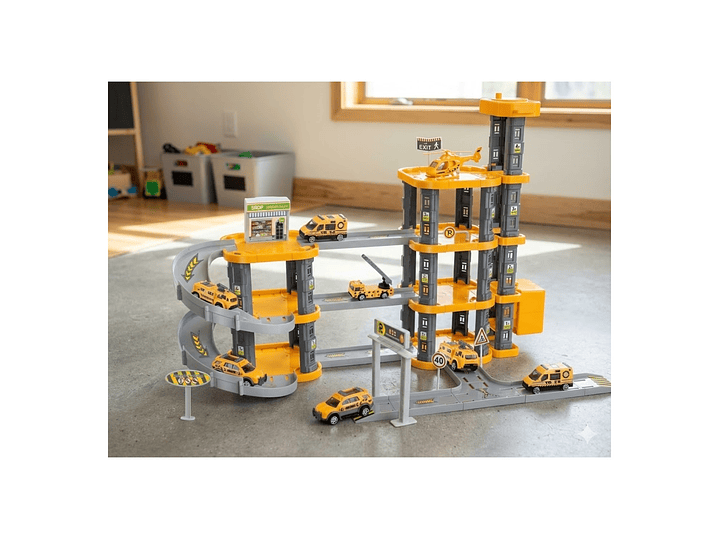 Set Armable Pista Autos 3 Niveles Estación Rescate DBG1702 5