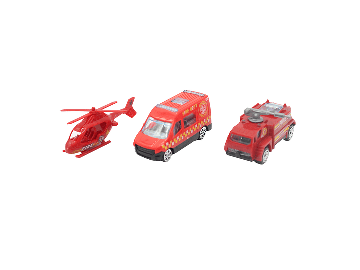 Set Armable Mini Parking Garage de Bombero con Autos DBG1704 3