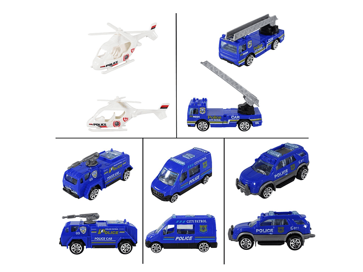 Set Armable Pista Autos 3 Niveles Garaje de Policía DBG1703 4