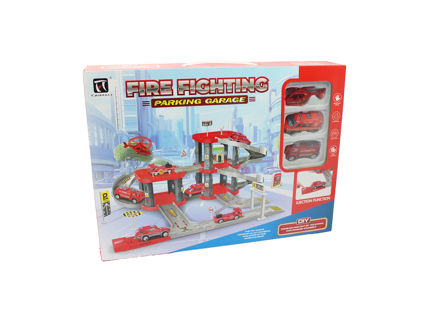 Set Armable Mini Parking Garage de Bombero con Autos DBG1704 6