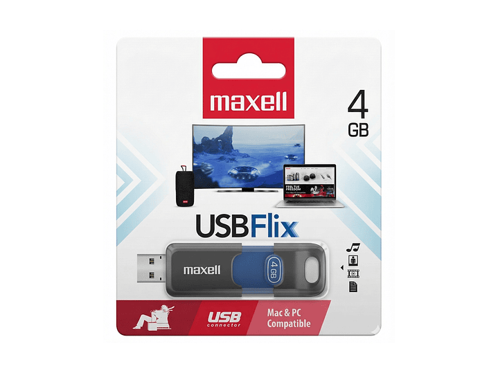 Pendrive Maxell USB FLIX 4GB 2.0 1