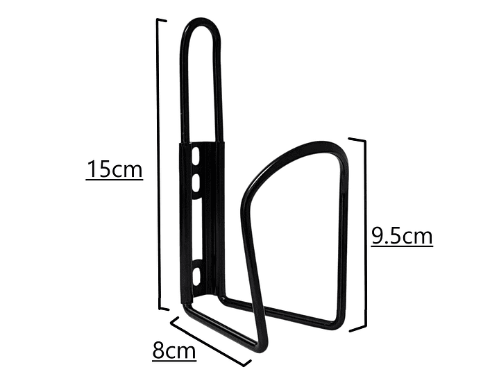 Soporte Porta Botella para Bicicleta de Metal e18210 Negro 6