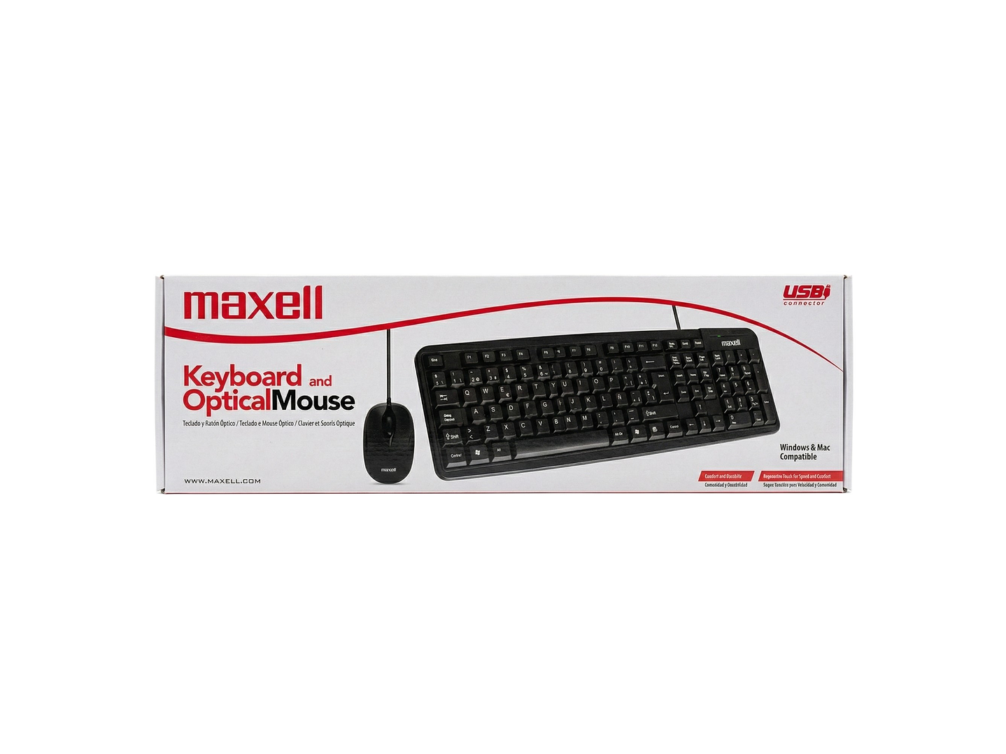 Kit Combo Teclado y Mouse USB Maxell WRKBC-10 5