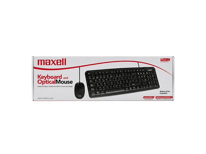 Kit Combo Teclado y Mouse USB Maxell WRKBC-10 5