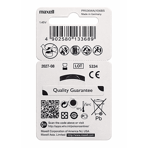 Pack 6 Pilas Para Audífonos Maxell 10 Auditivas