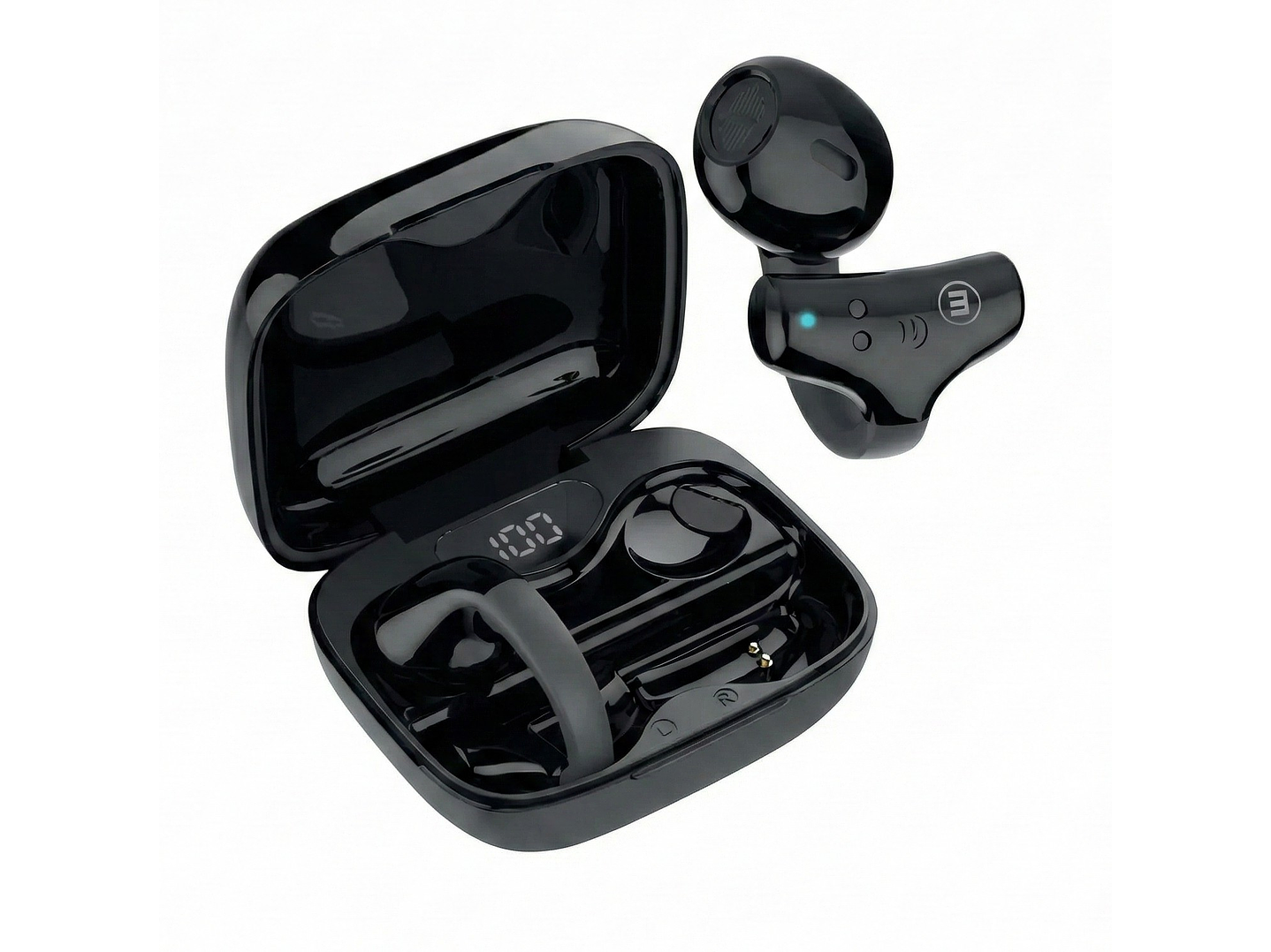 Audífonos Bt Maxell Ear Cuff Clip On Open-Ear TWS Negro 2