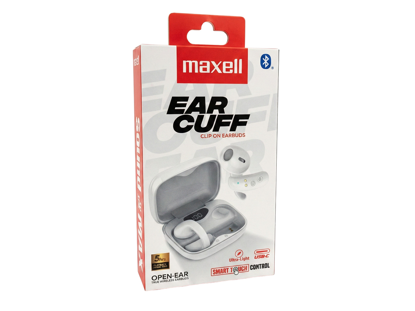 Audífonos Bt Maxell Ear Cuff Clip On Open-Ear TWS Blanco 3