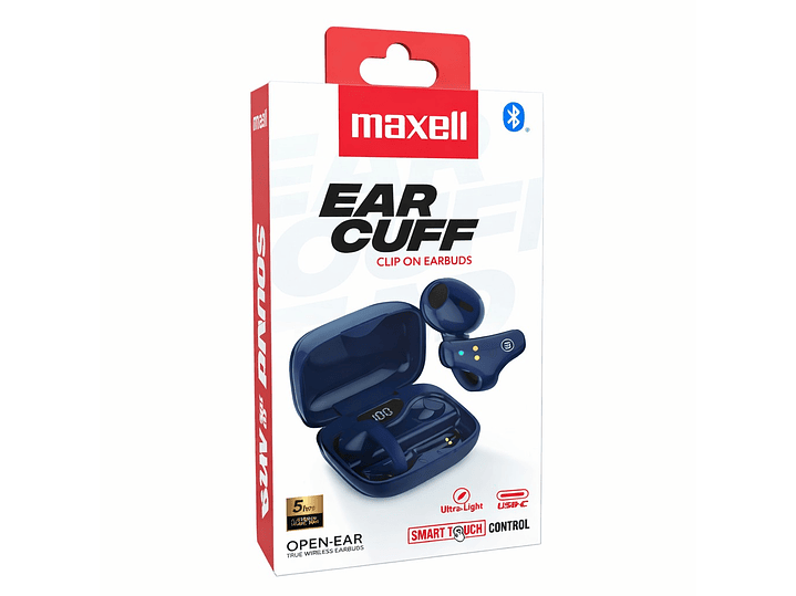 Audífonos Bt Maxell Ear Cuff Clip On Open-Ear TWS Azul 4