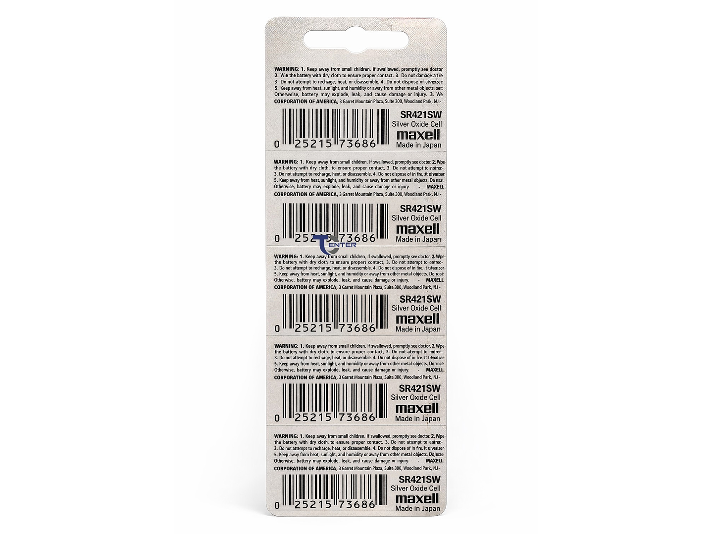 Pack 5 Pilas SR421SW (348) 1.55v Maxell Tipo Botón Holograma 2