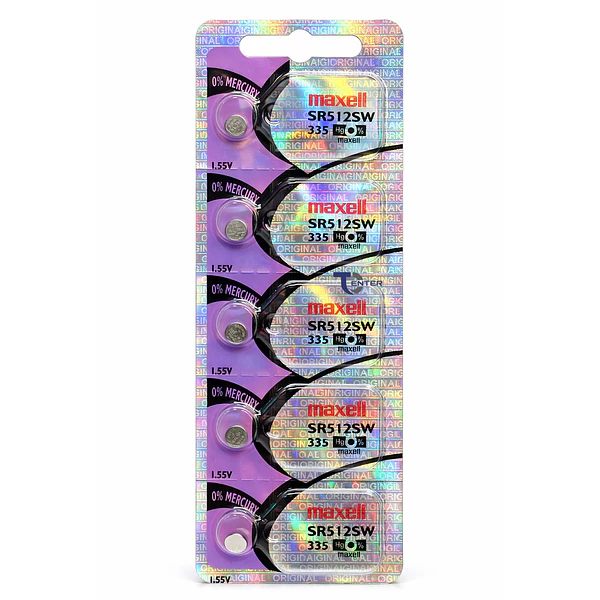 Pack 5 Pilas SR512SW (335) 1.55V Maxell