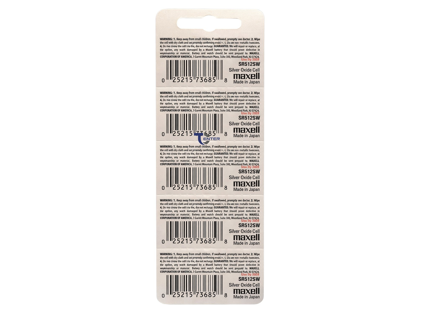 Pack 5 Pilas SR512SW (335) 1.55v Maxell Tipo Botón Holograma 2