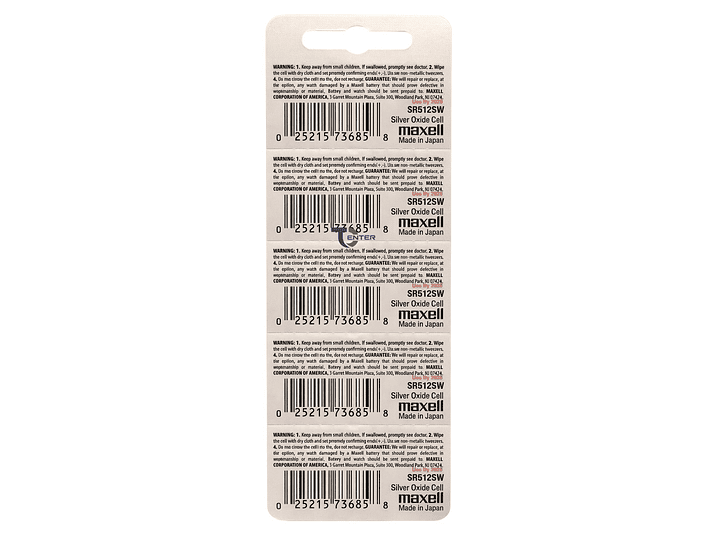Pack 5 Pilas SR512SW (335) 1.55v Maxell Tipo Botón Holograma 2
