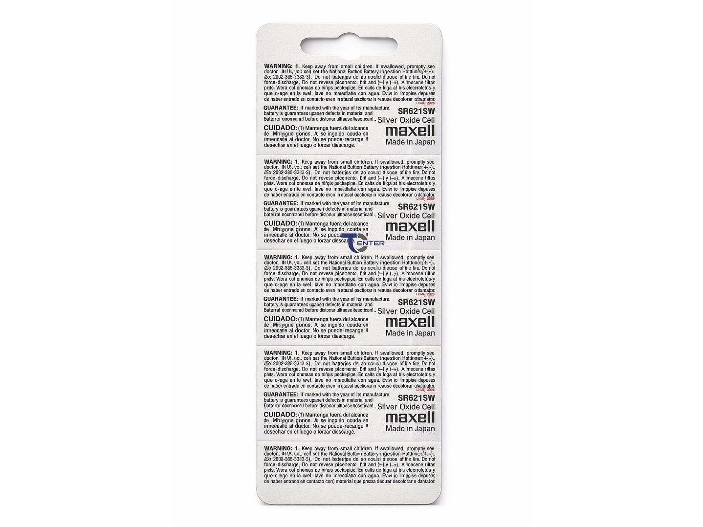 Pack 10 Pilas SR621SW (364) 1.55v Maxell Tipo Botón Holograma	 2