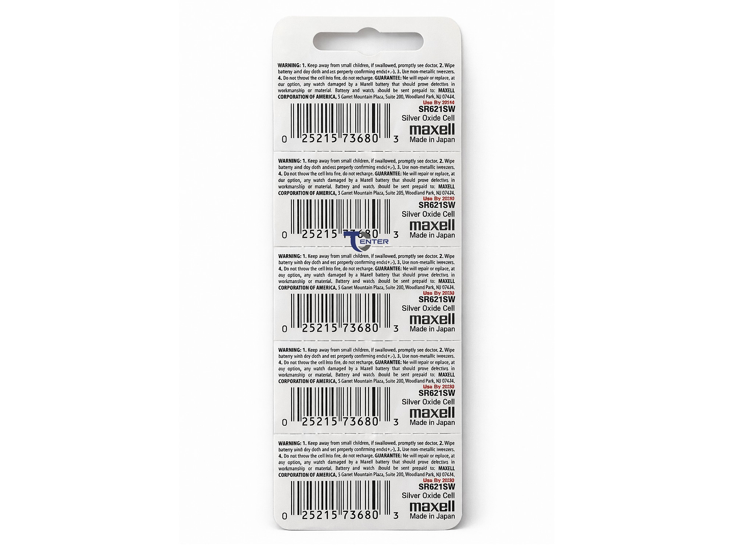 Pack 5 Pilas SR621SW (364) 1.55v Maxell Tipo Botón Holograma	 2