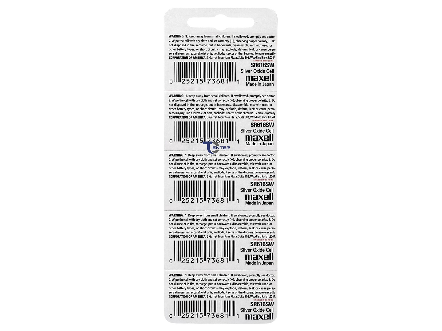 Pack 5 Pilas SR616SW (321) 1.55v Maxell Tipo Botón Holograma 2