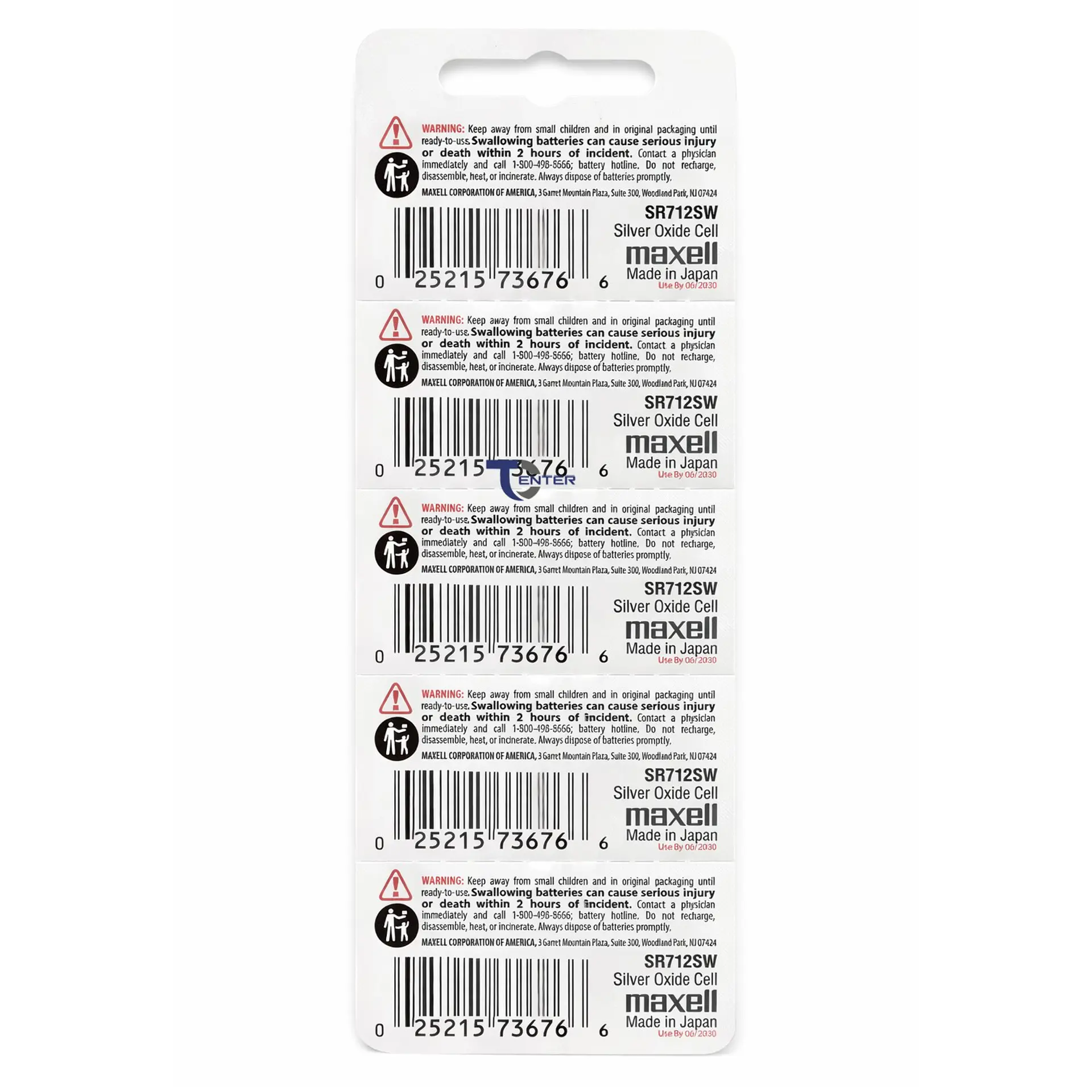 Pack 5 Pilas SR712SW (346) 1.55v Maxell Tipo Botón Holograma 2