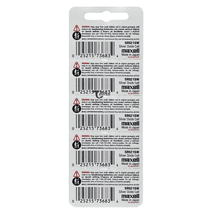 Pack 5 Pilas SR521SW (379) 1.55v Maxell Tipo Botón Holograma