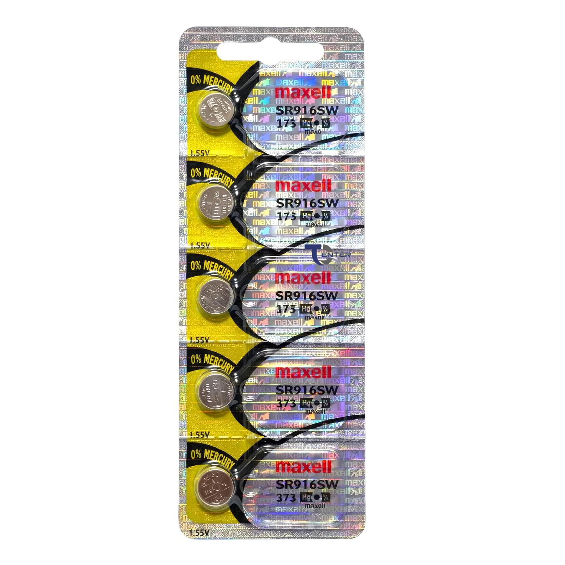Pack 5 Pilas SR916SW (373) 1.55v Maxell Tipo Botón Holograma 1