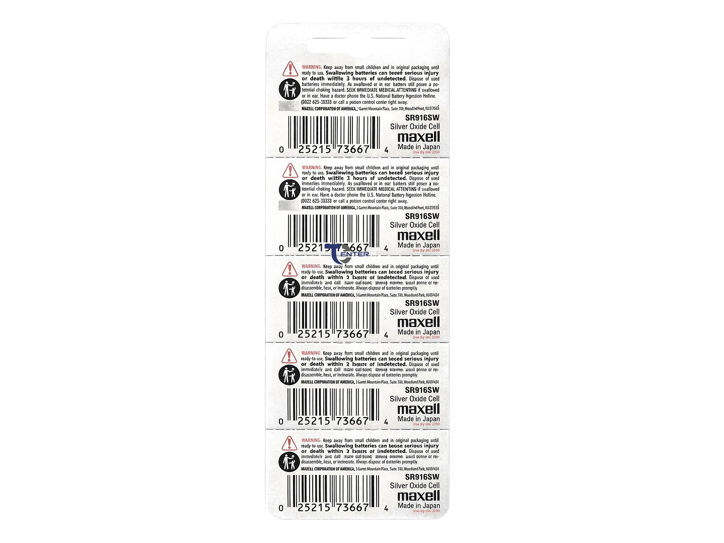 Pack 5 Pilas SR916SW (373) 1.55v Maxell Tipo Botón Holograma 2