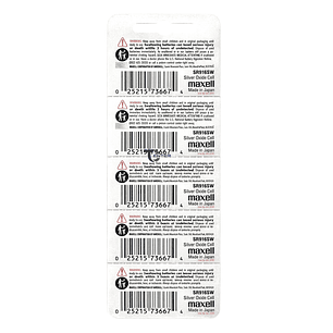Pack 5 Pilas SR916SW (373) 1.55v Maxell Tipo Botón Holograma