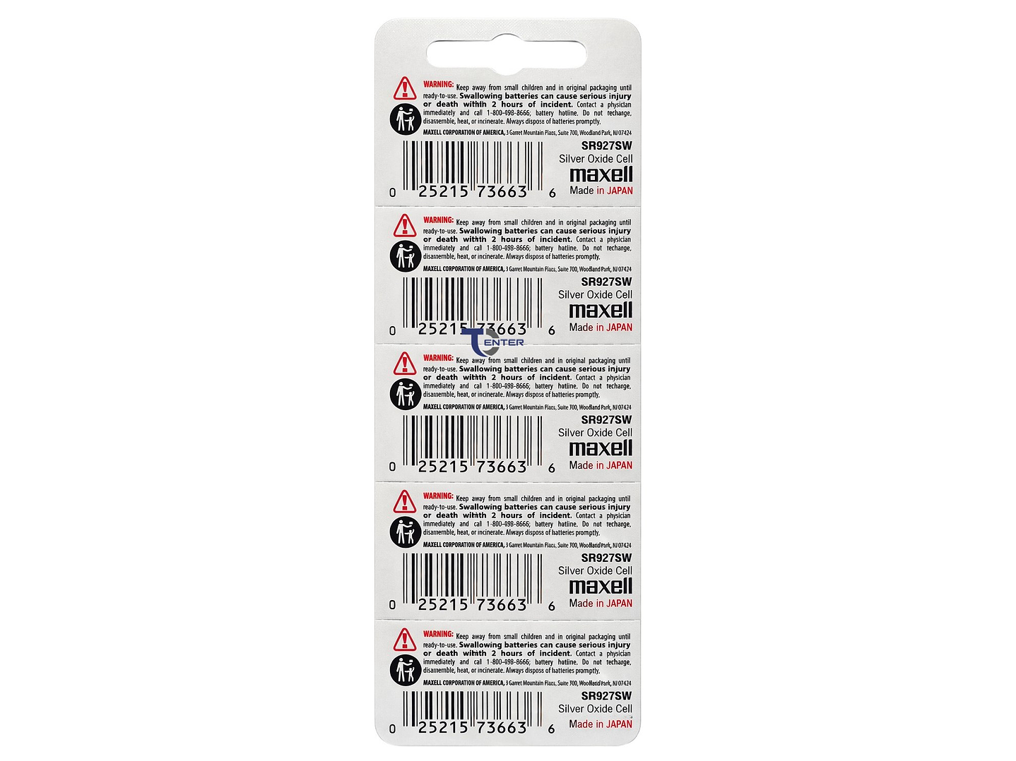 Pack 5 Pilas SR927SW (395) 1.55v Maxell Tipo Botón Holograma 2