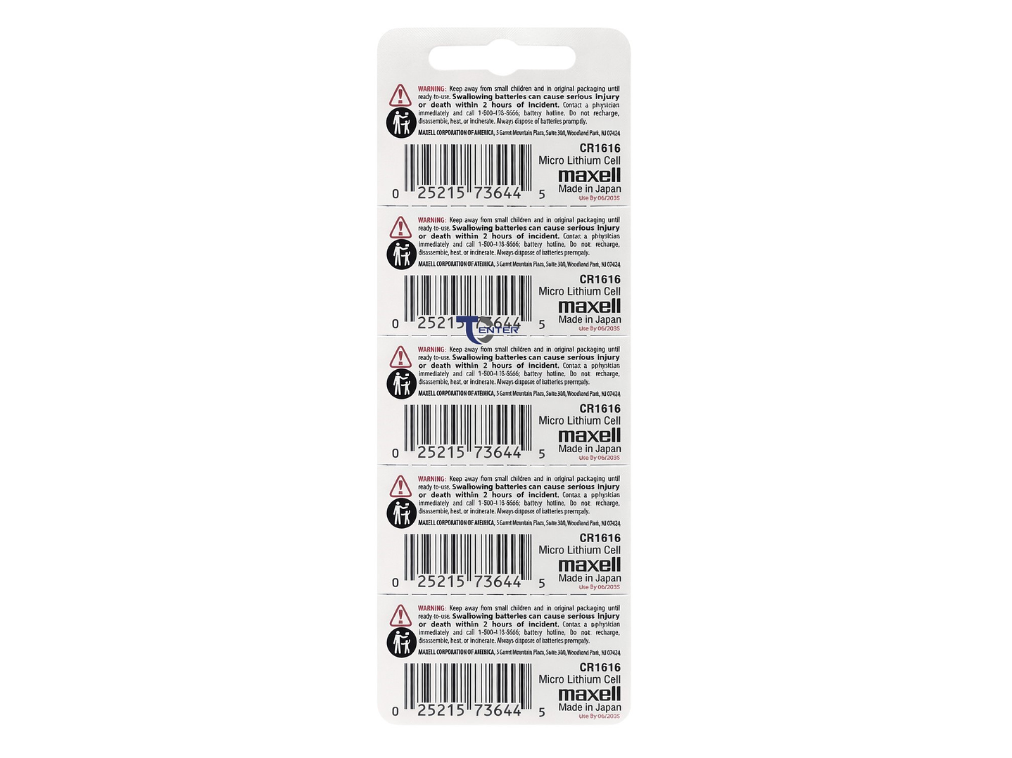 Pack 5 Pilas CR1616 3v Maxell Tipo Botón Holograma 2