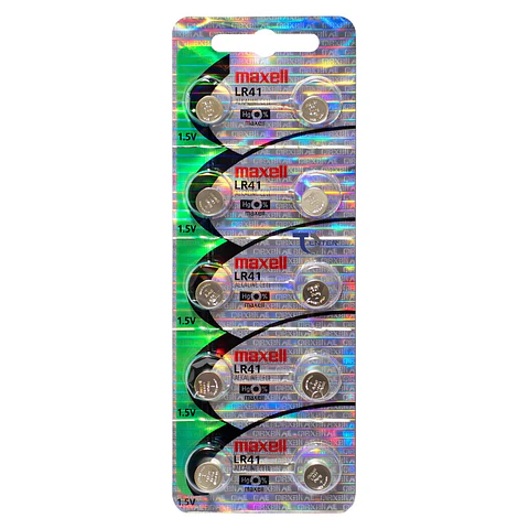 Pack 10 Pilas LR41 (AG3) 1.5v Maxell Tipo Botón Holograma