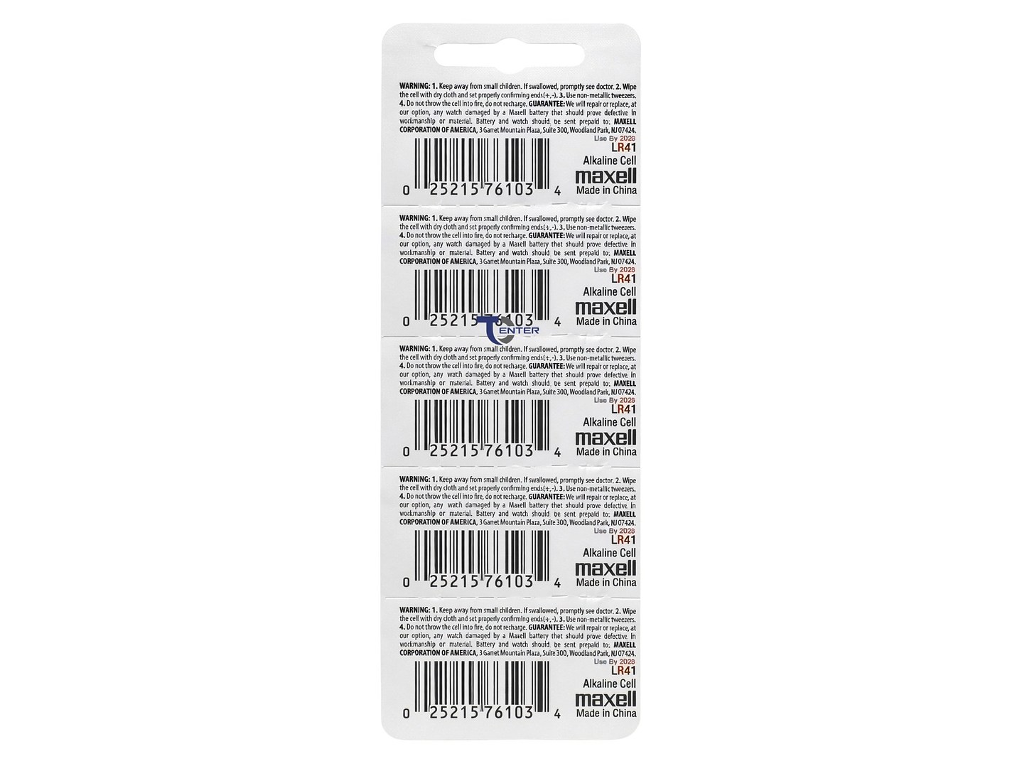 Pack 5 Pilas LR41 (AG3) 1.5v Maxell Tipo Botón Holograma 2