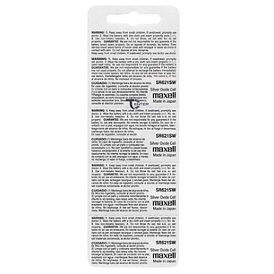 Pack 20 Pilas SR621SW (364) 1.55v Maxell Tipo Botón Holograma	