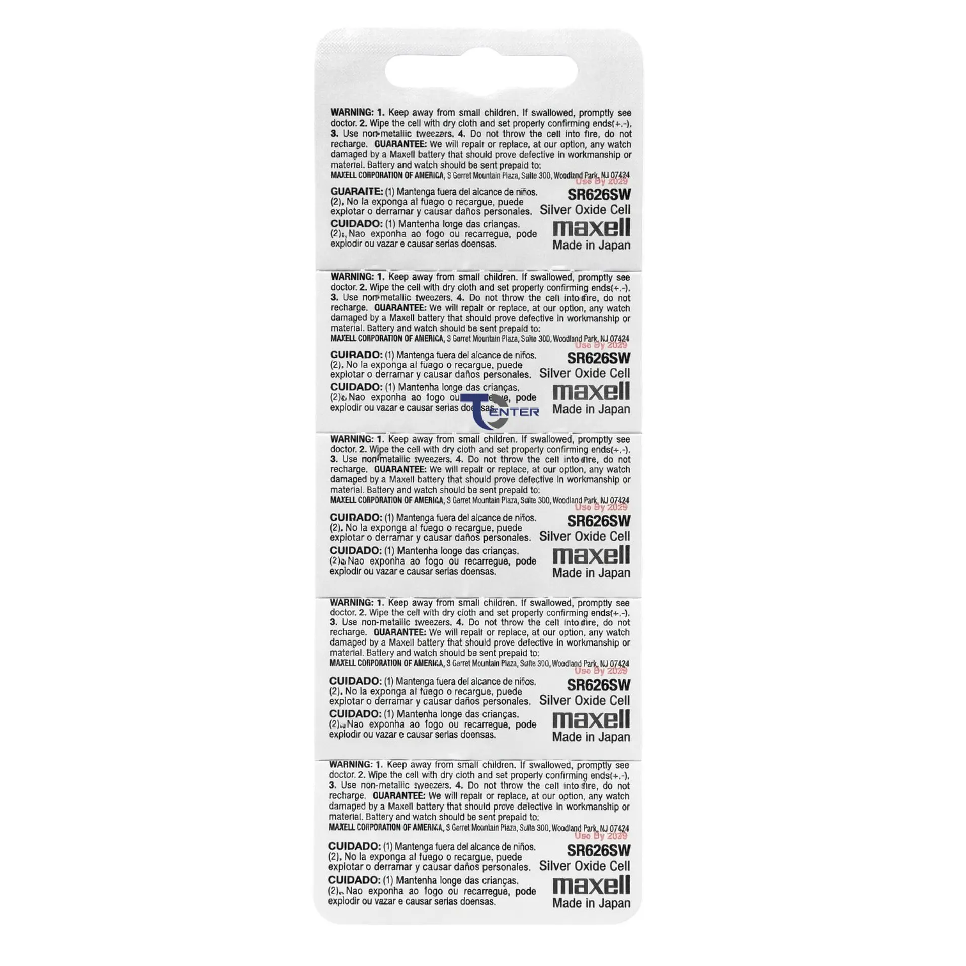 Pack 20 Pilas SR626SW (377) 1.55v Maxell Tipo Botón Holograma 2