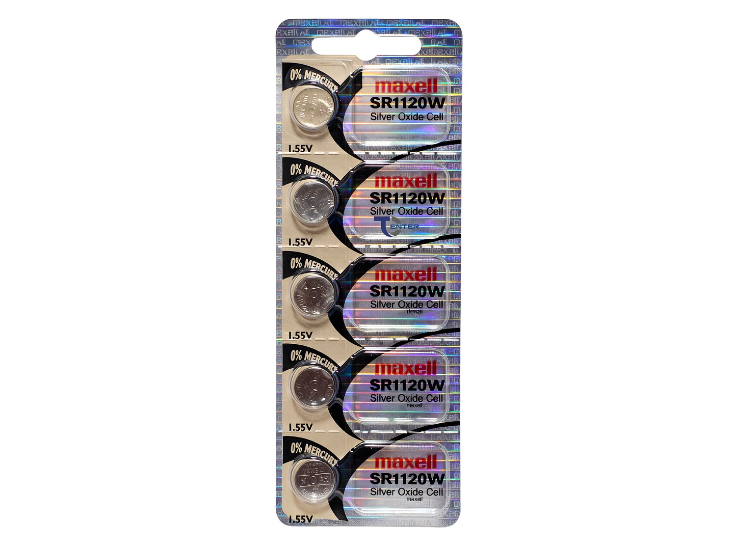 Pack 5 Pilas SR1120SW (391) 1.55v Maxell Tipo Botón Holograma 1