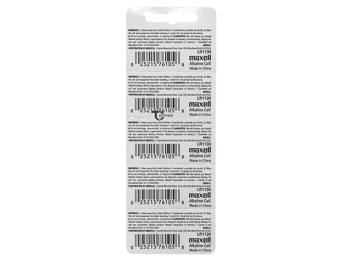 Pack 10 Pilas LR1130 (AG10) 1.5v Maxell Tipo Botón Holograma 2