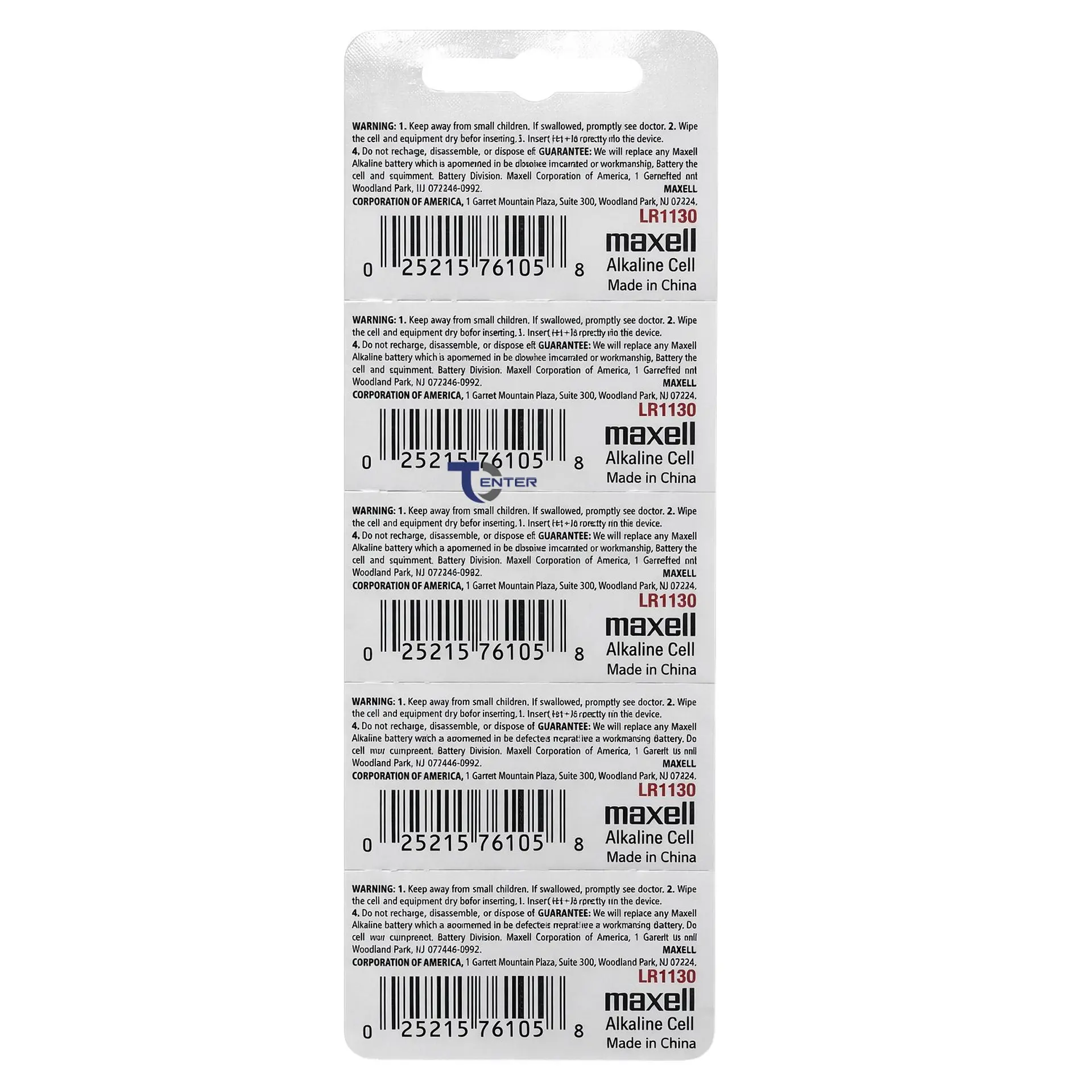 Pack 10 Pilas LR1130 (AG10) 1.5v Maxell Tipo Botón Holograma 2