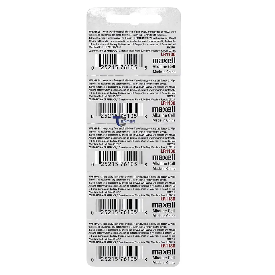 Pack 10 Pilas LR1130 (AG10) 1.5v Maxell Tipo Botón Holograma 2