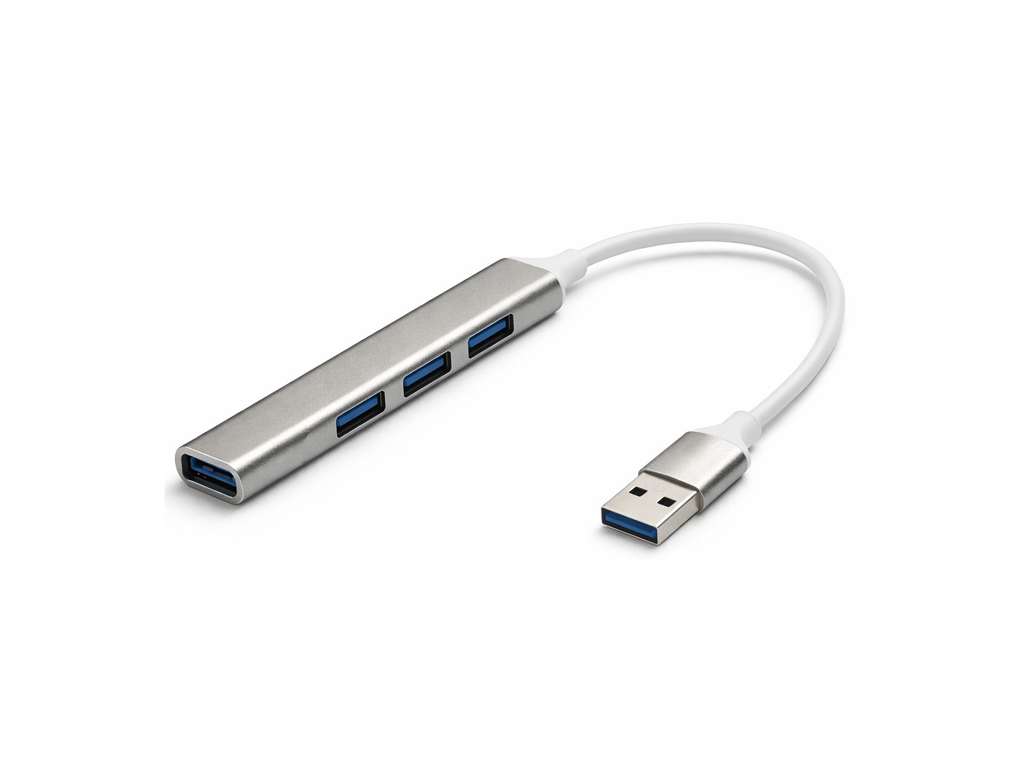 Hub USB 4 Puertos 3.0 Aluminio Gris 1