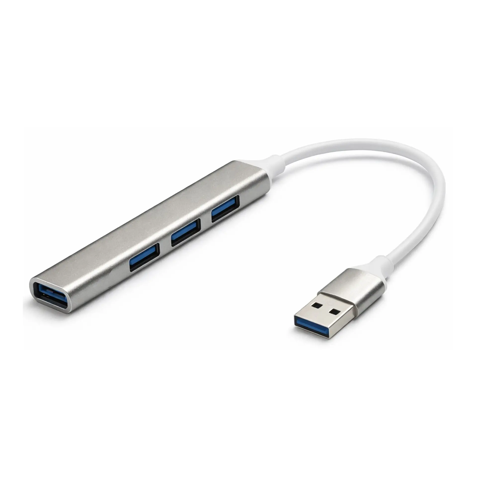 Hub USB 4 Puertos 3.0 Aluminio Gris 1