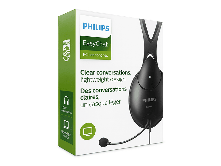 Audífonos Philips SHM1900/00 con Micrófono para PC Negro 3