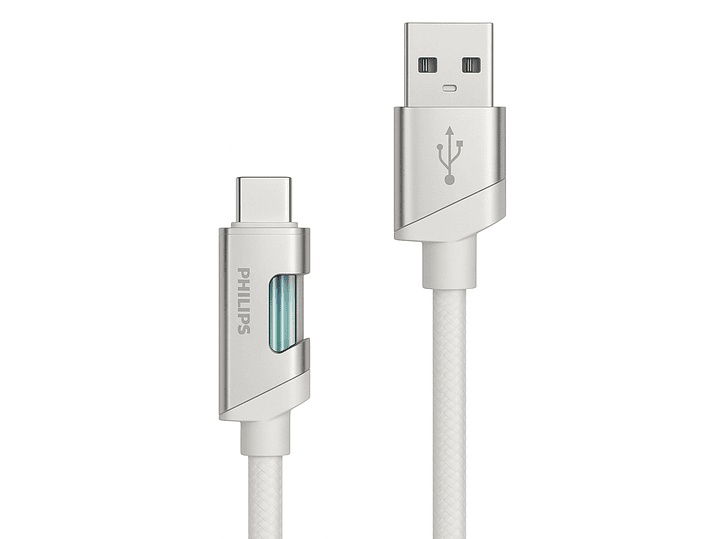 Cable USB-A a Tipo-C Philips DLC5021AW 1 mt Blanco 1