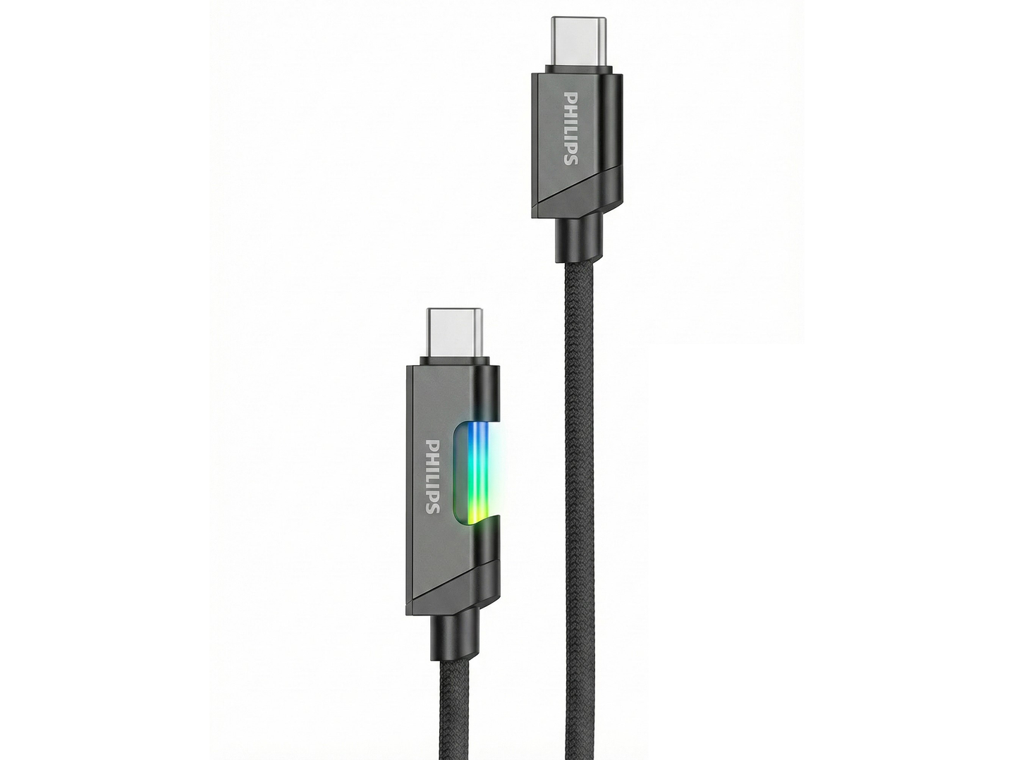 Cable USB-C a USB-C 60w Philips DLC5021CB 1 mt Negro 1