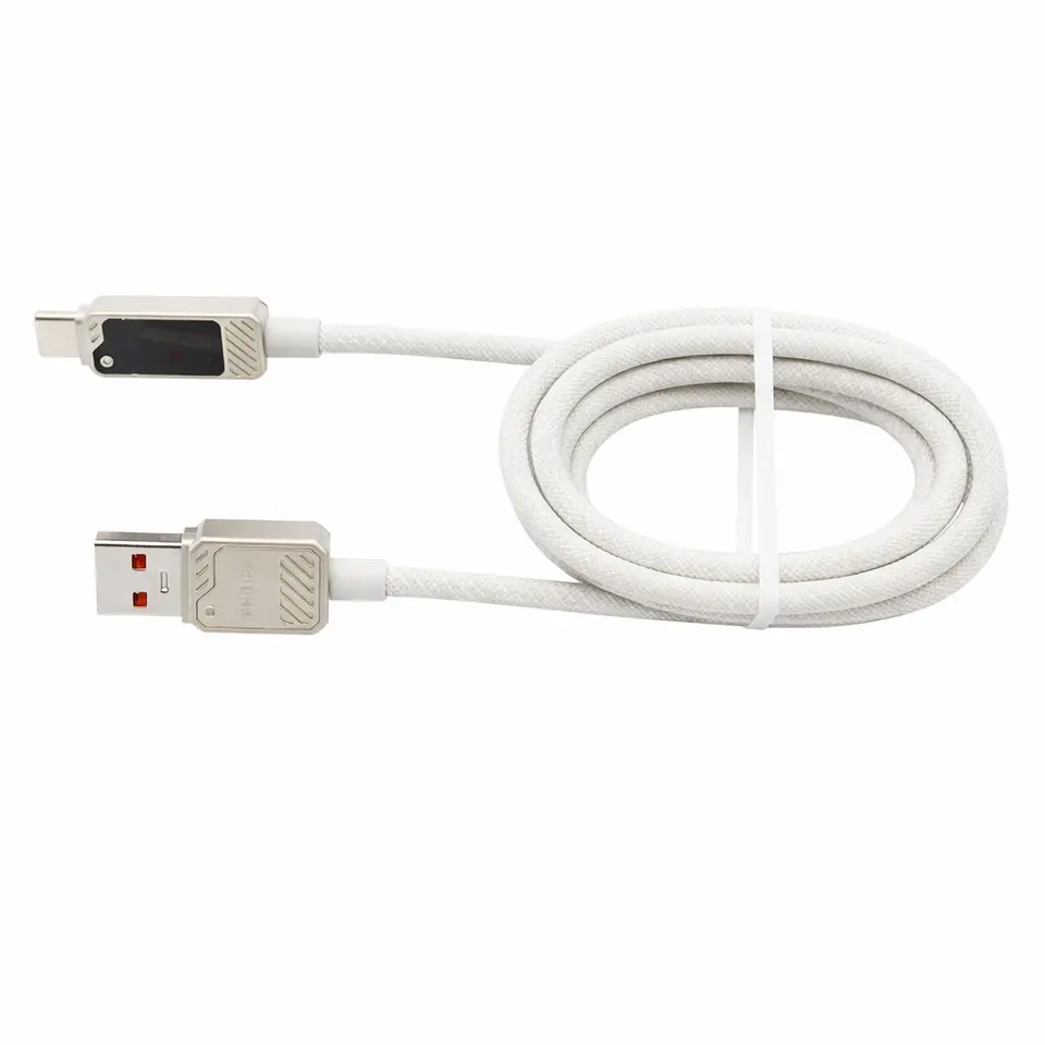 Cable USB-A a Tipo-C Philips DLC5011AW 1 mt Blanco 3